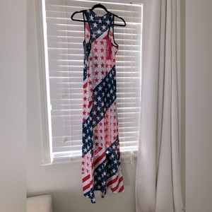 Never worn American flag maxi dress